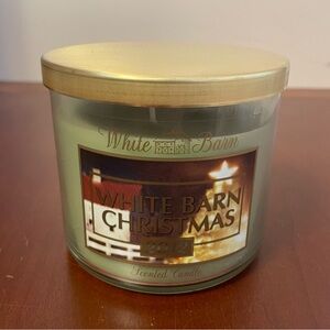 WHITE BARN CHRISTMAS 2012 3-WICK CANDLE Bath Body Works Pine Holiday 14.5 oz